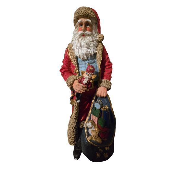 Santa statue with nutcracker 12 in - Picture 1 of 6